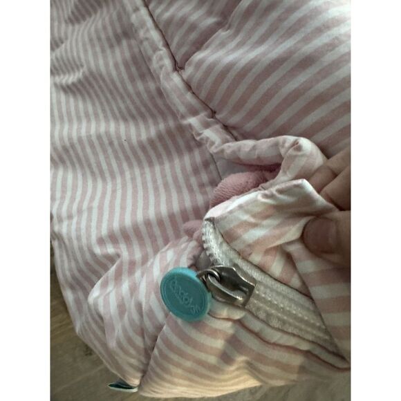 Beddy's Flutterby Pink White Stripped Twin Bedding Set Beddy Minky Girls Kids - Picture 14 of 15